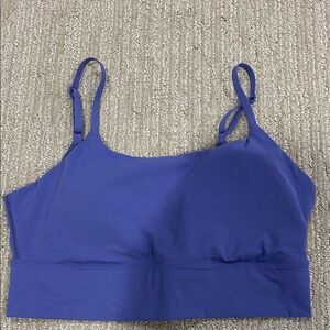CRZ YOGA Adjustable Longline Sports Bra for Padded - V Back, Size Large, Lilac